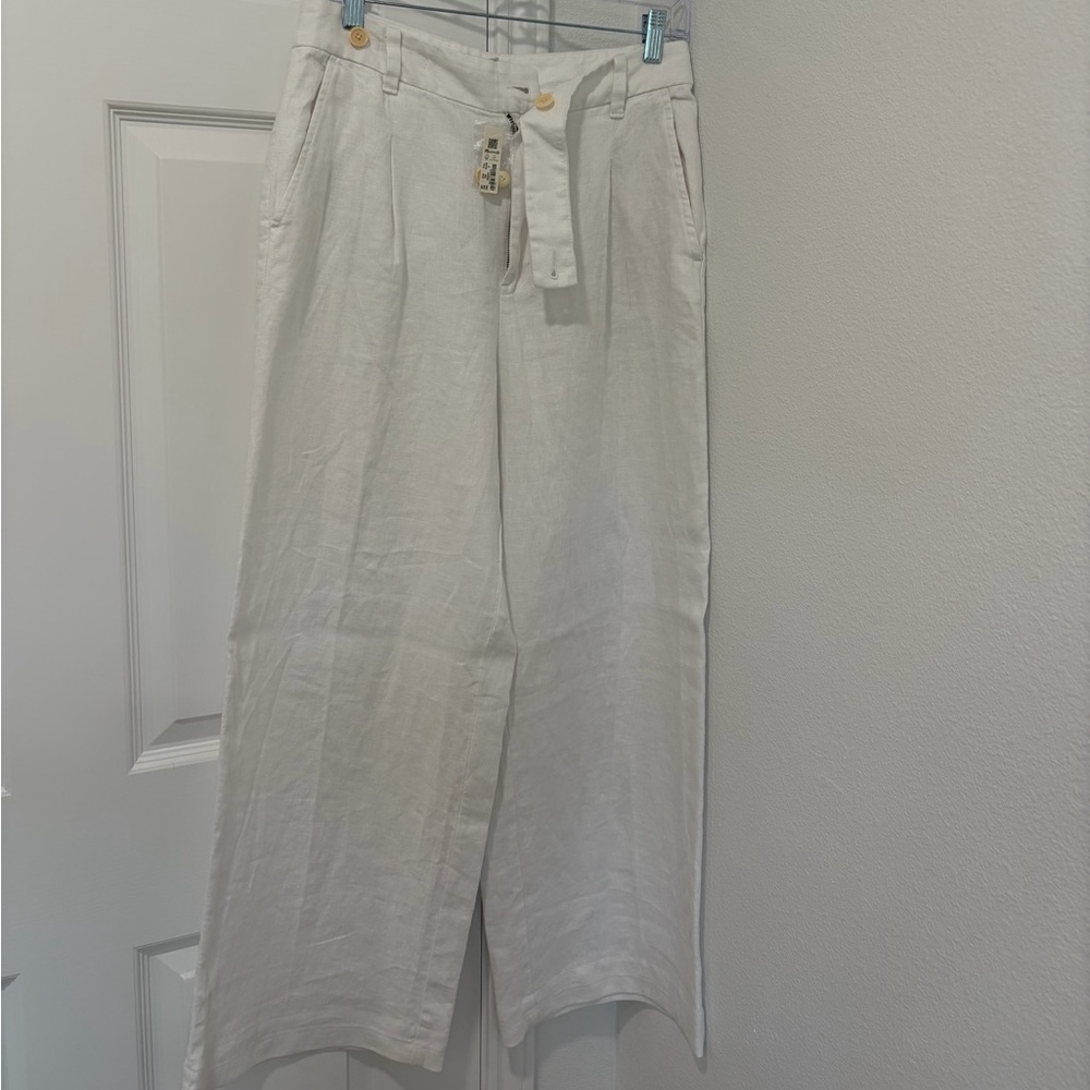 Madewell Harlow Linen Wide Leg Pant
